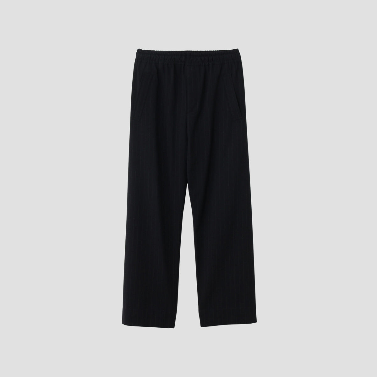 WOOL PINSTRIPE TROUSERS