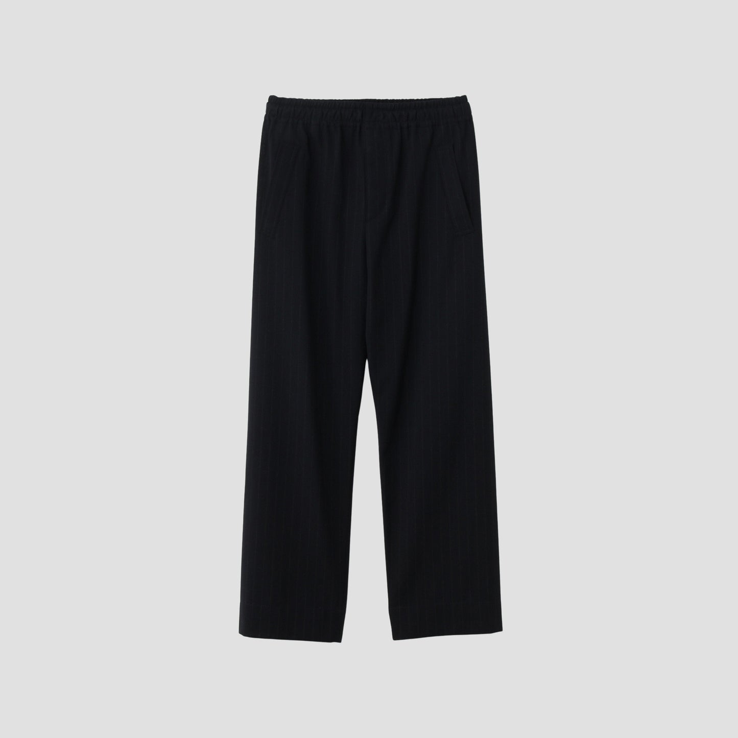 WOOL PINSTRIPE TROUSERS