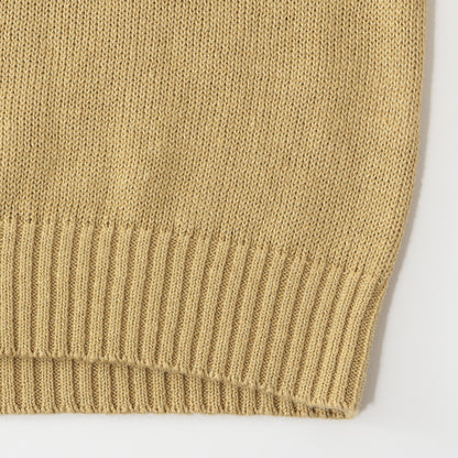 LINEN COTTON SILK SLIPOVER KNIT