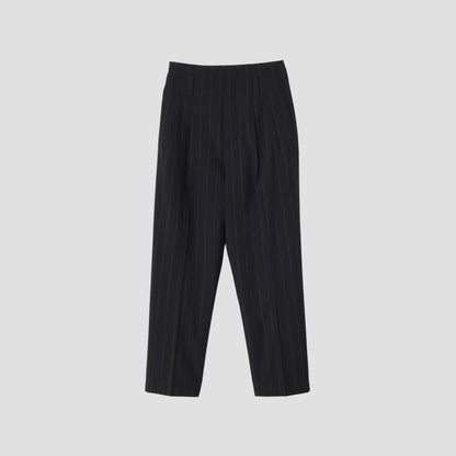 WIDE PINSTRIPE WOOL TROUSERS