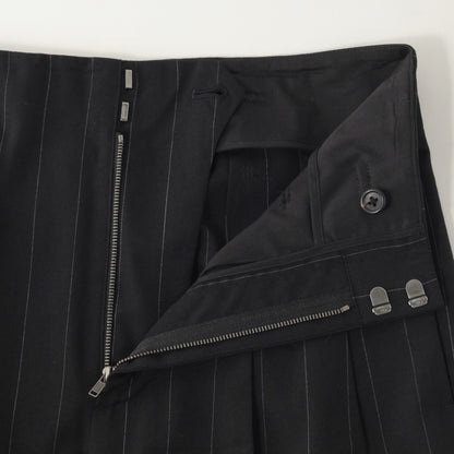WIDE PINSTRIPE WOOL TROUSERS