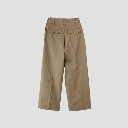 WOOL COTTON SERGE TROUSERS