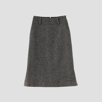 WOOL TWEED SKIRT