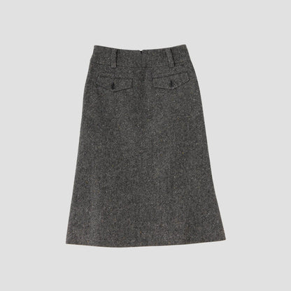 WOOL TWEED SKIRT