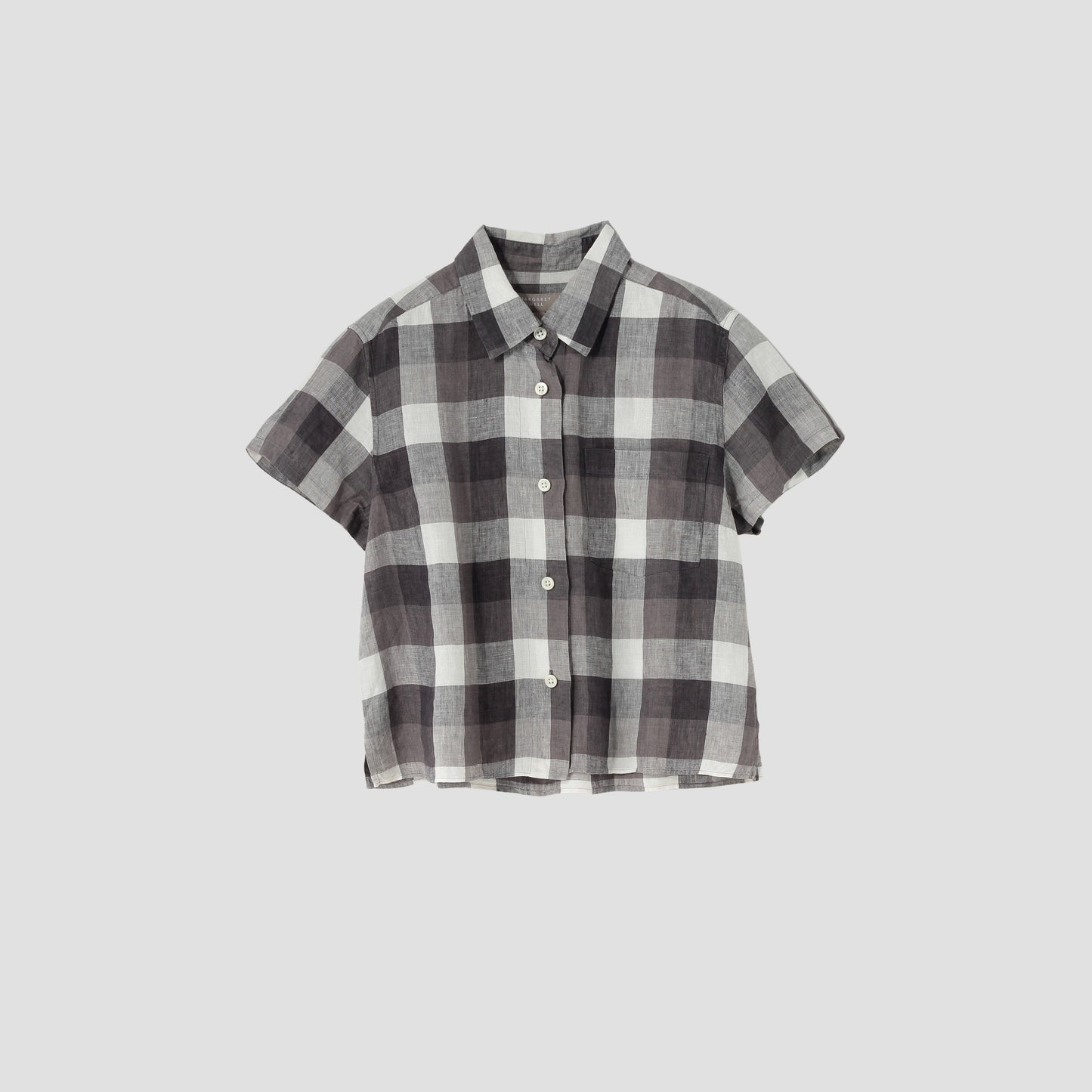 BLOCK CHECK LINEN SHIRT