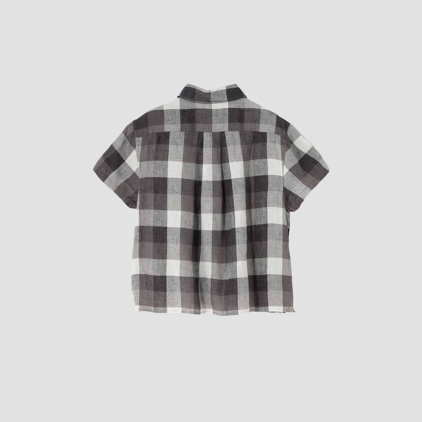 BLOCK CHECK LINEN SHIRT