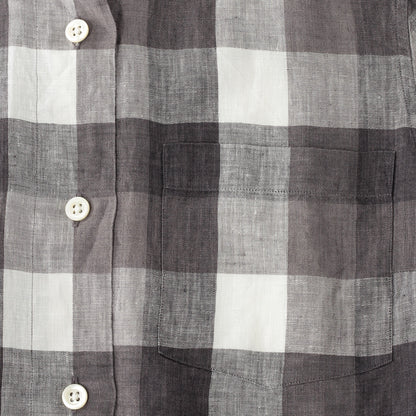 BLOCK CHECK LINEN SHIRT