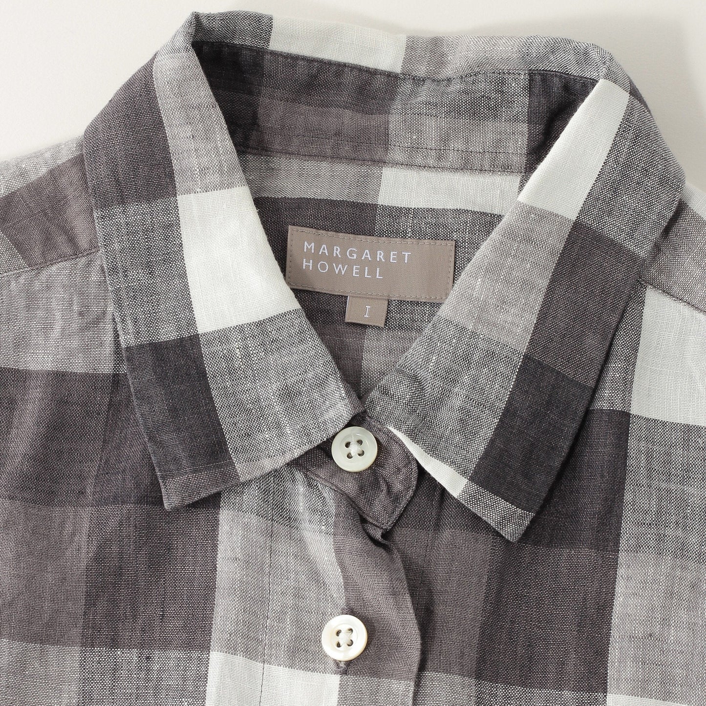 BLOCK CHECK LINEN SHIRT