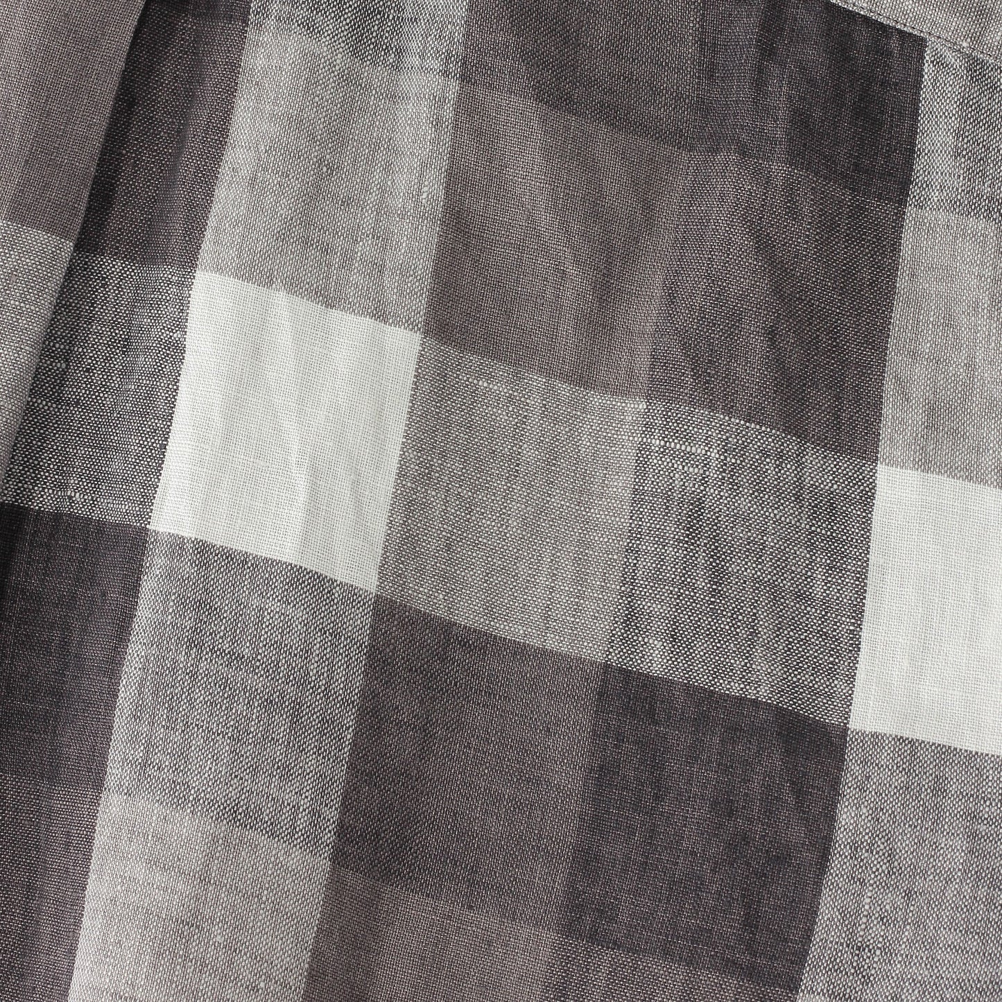 BLOCK CHECK LINEN SHIRT