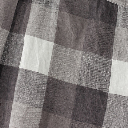 BLOCK CHECK LINEN SHIRT