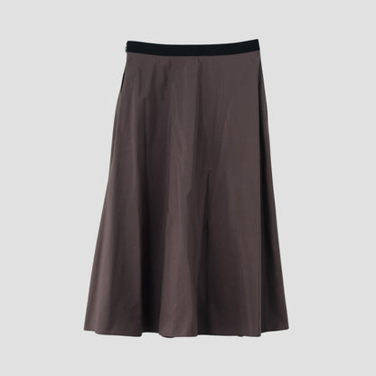 SILK COTTON POPLIN SKIRT