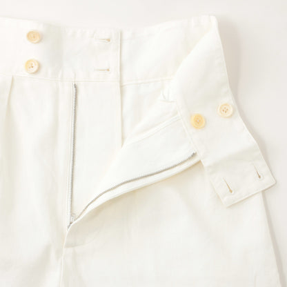 LINEN COTTON TWILL TROUSERS