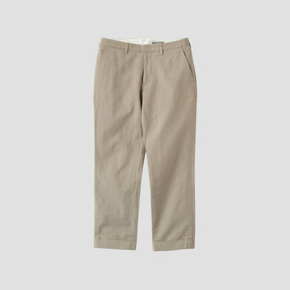 COTTON LINEN OXFORD TROUSERS