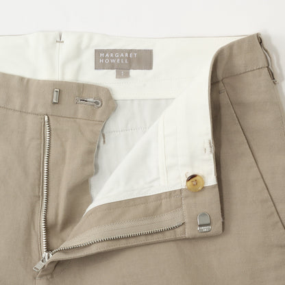COTTON LINEN OXFORD TROUSERS