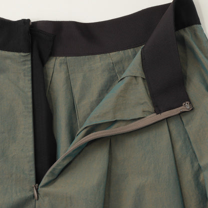 YARN DYED COTTON POPLIN SKIRT