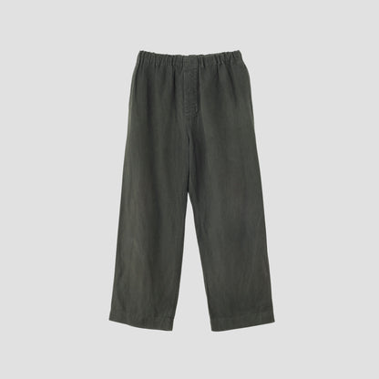 LINEN PLAIN WEAVE TROUSERS
