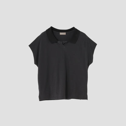 SILK COLLAR POLO JERSEY