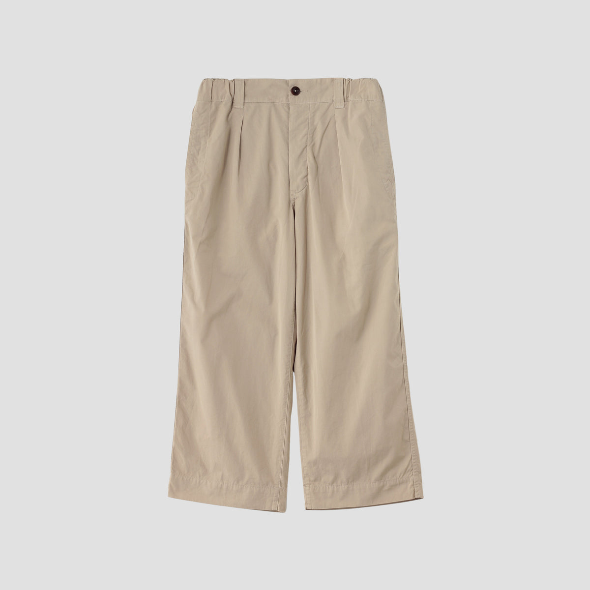 FINE COMPACT COTTON POPLIN TROUSERS