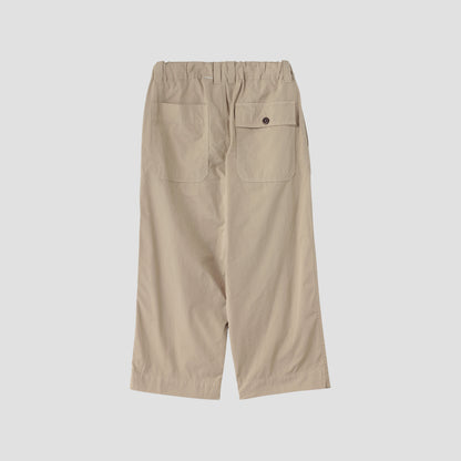 FINE COMPACT COTTON POPLIN TROUSERS