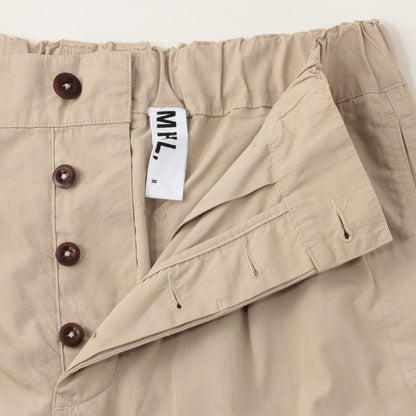 FINE COMPACT COTTON POPLIN TROUSERS