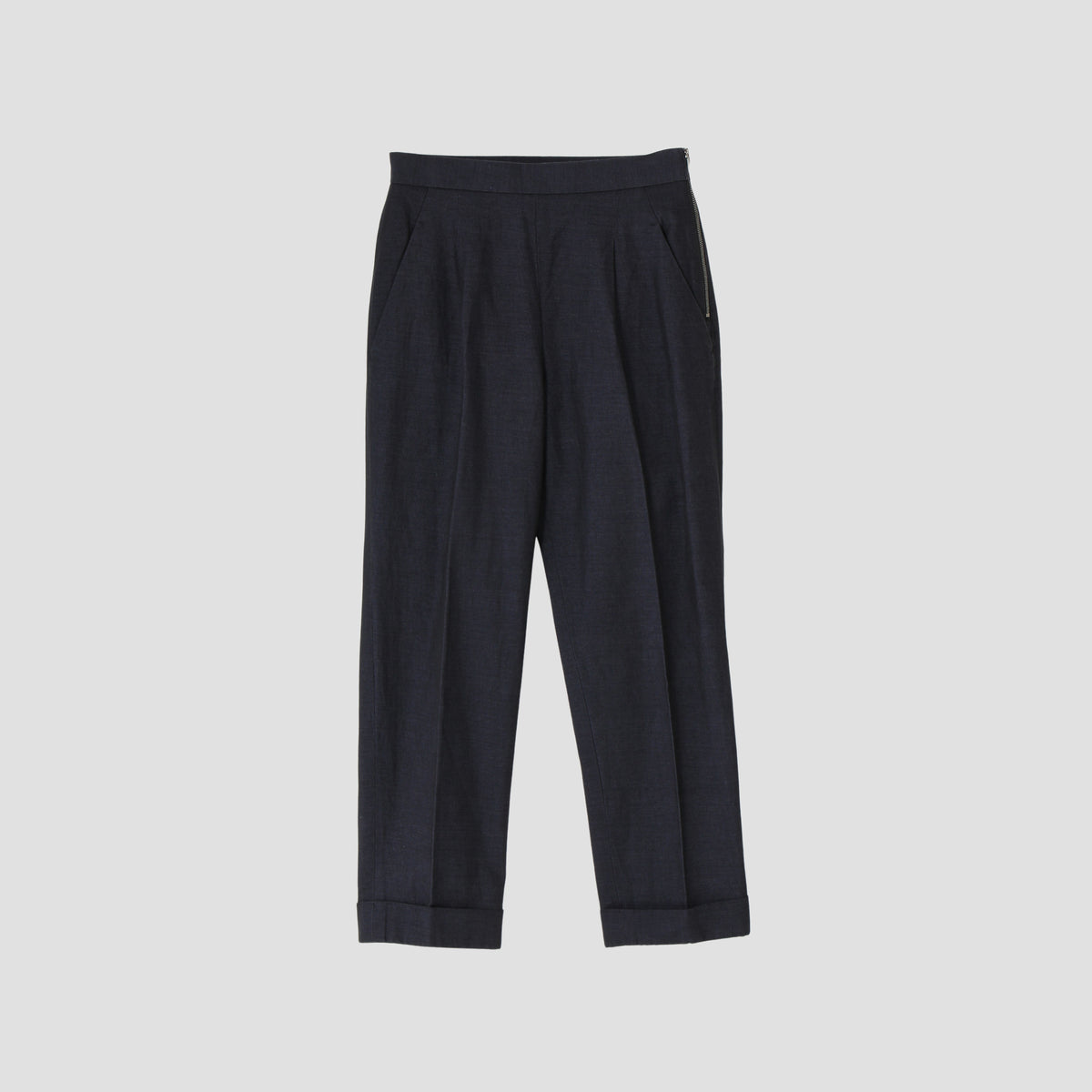 HIGH TWIST COTTON LINEN TROUSERS