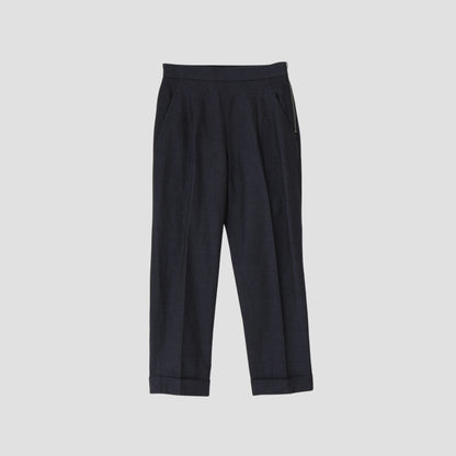 HIGH TWIST COTTON LINEN TROUSERS