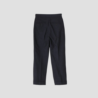 HIGH TWIST COTTON LINEN TROUSERS