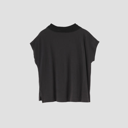 SILK COLLAR POLO JERSEY