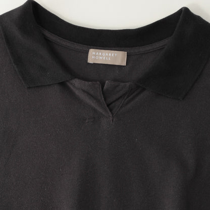 SILK COLLAR POLO JERSEY