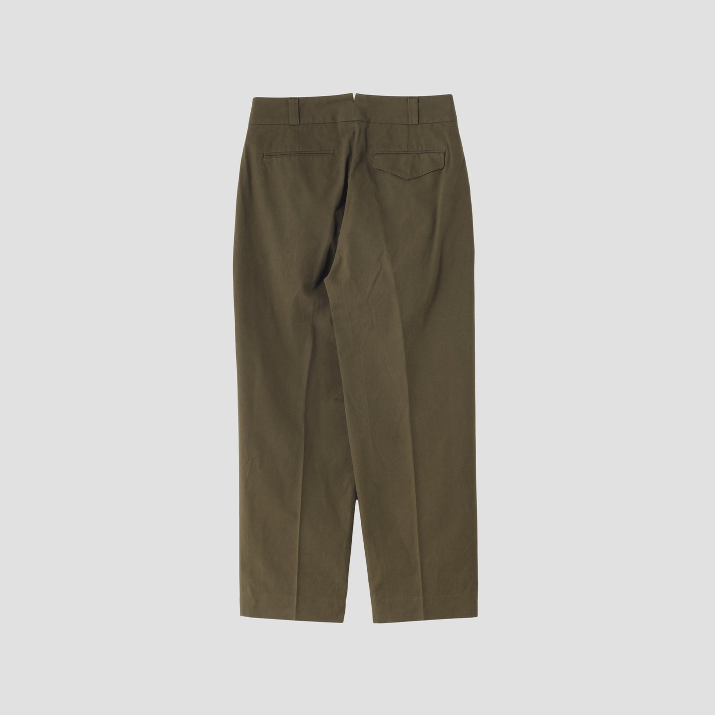 MATT COTTON TWILL TROUSERS