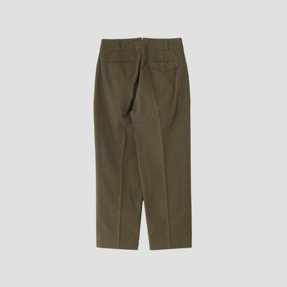 MATT COTTON TWILL TROUSERS