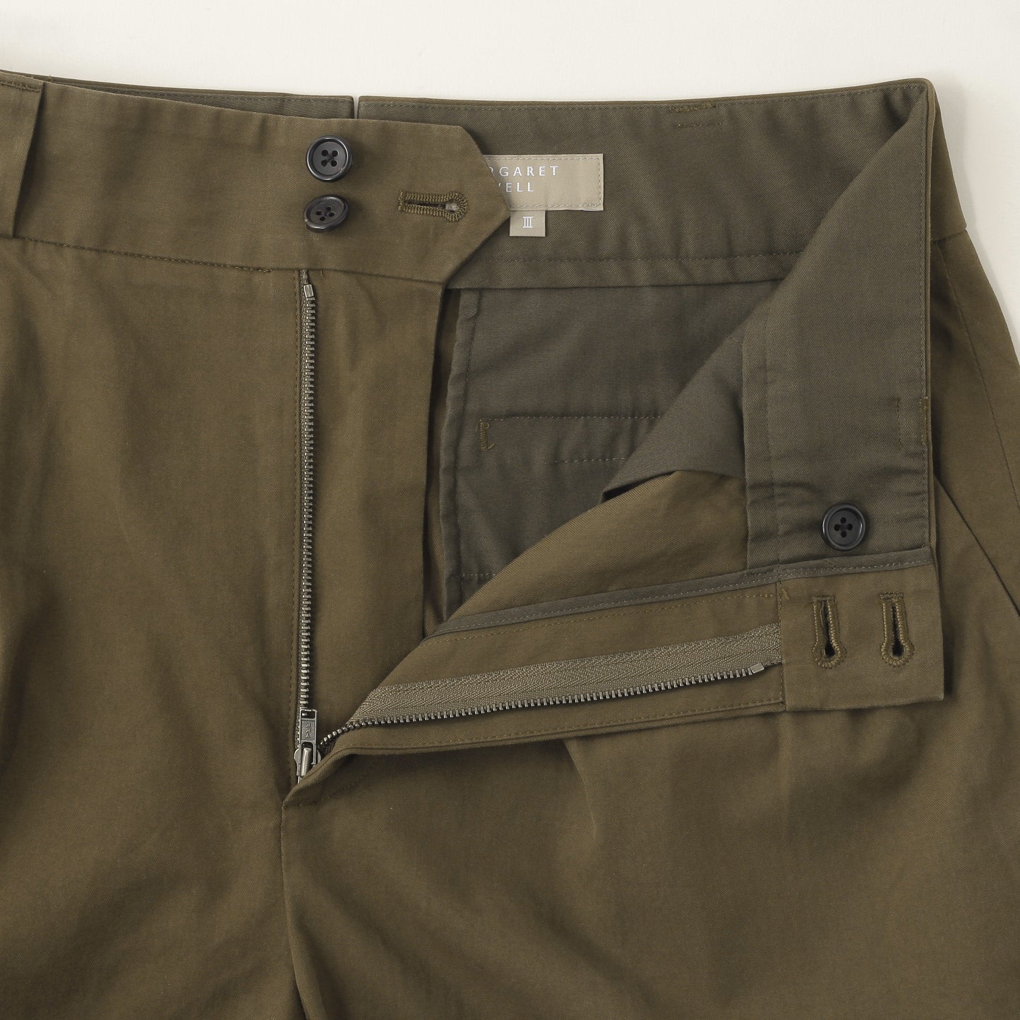 MATT COTTON TWILL TROUSERS