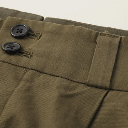 MATT COTTON TWILL TROUSERS