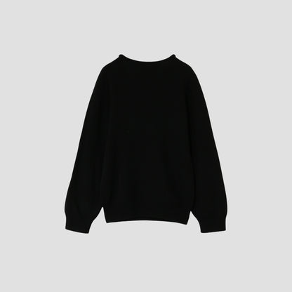 LONG SLEEVE CAST OFF ROLL NECK KNIT