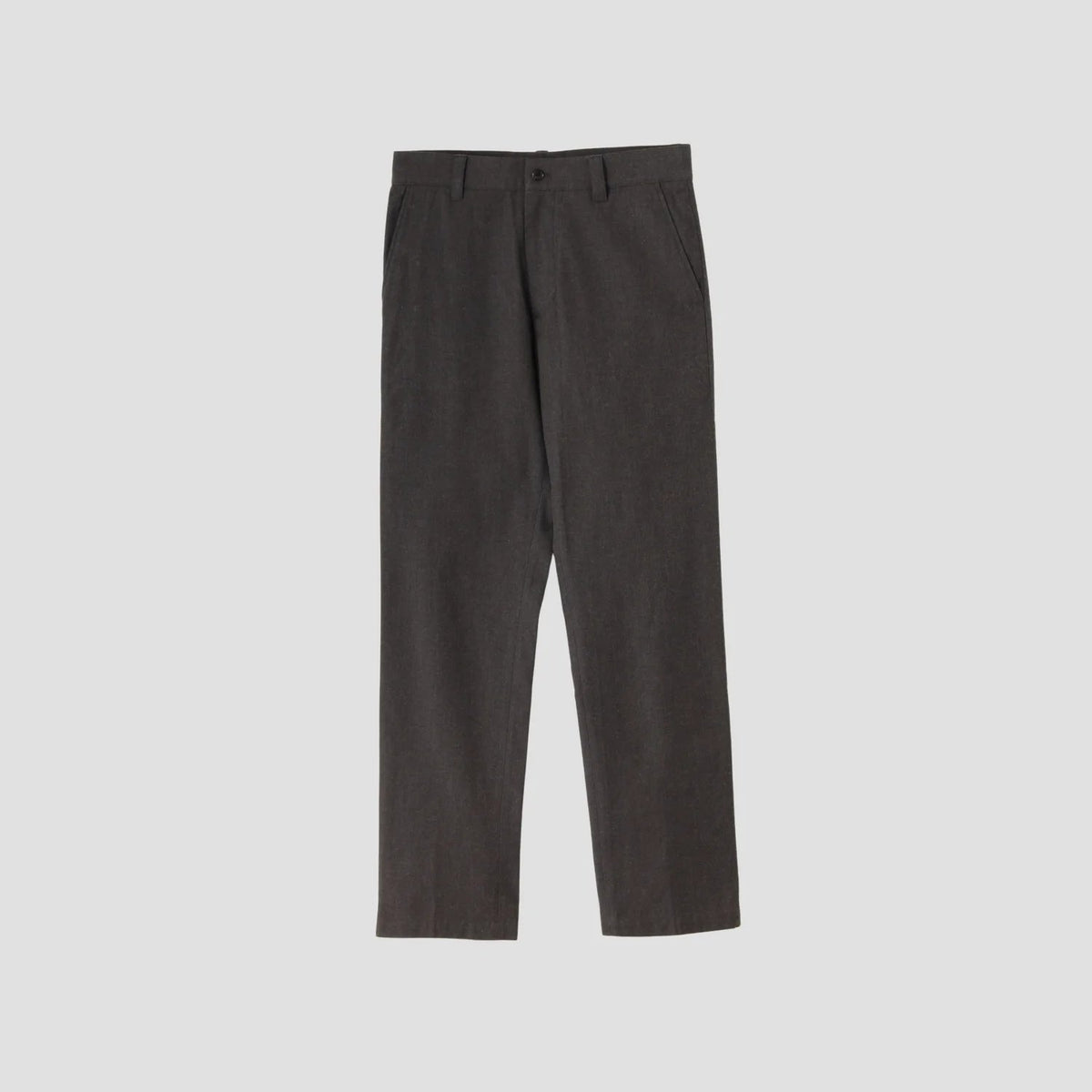 WOOL COTTON BRUSHED TWILL TROUSERS