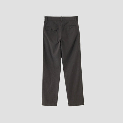 WOOL COTTON BRUSHED TWILL TROUSERS