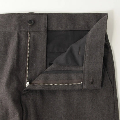 WOOL COTTON BRUSHED TWILL TROUSERS