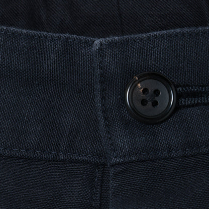 COTTON LINEN CANVAS TROUSERS
