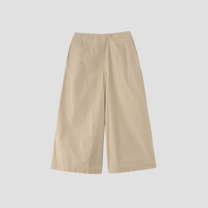 WASHED YARN DYE POPLIN TROUSERS