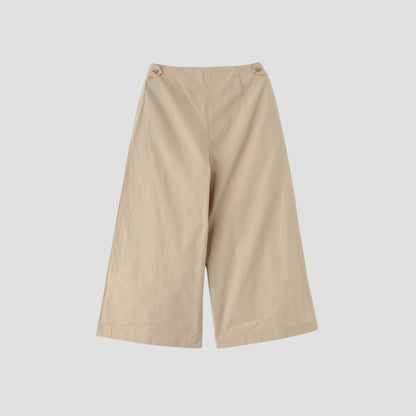 WASHED YARN DYE POPLIN TROUSERS