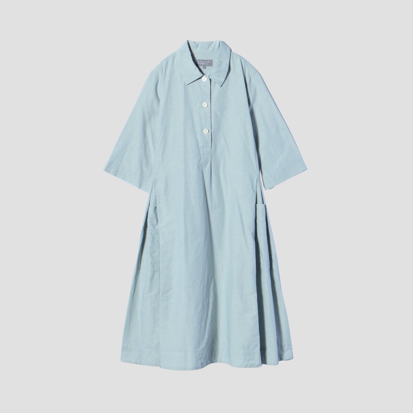 COTTON RAMIE CHAMBRAY DRESS