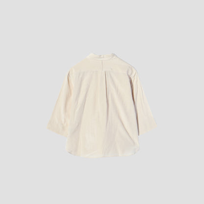 SILK COTTON PLAIN WEAVE SHIRT