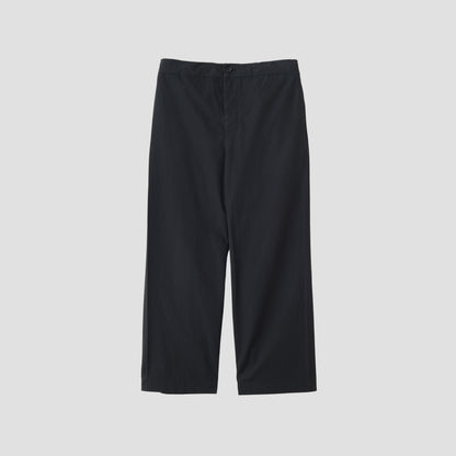 WASHED YARN DYE POPLIN TROUSERS