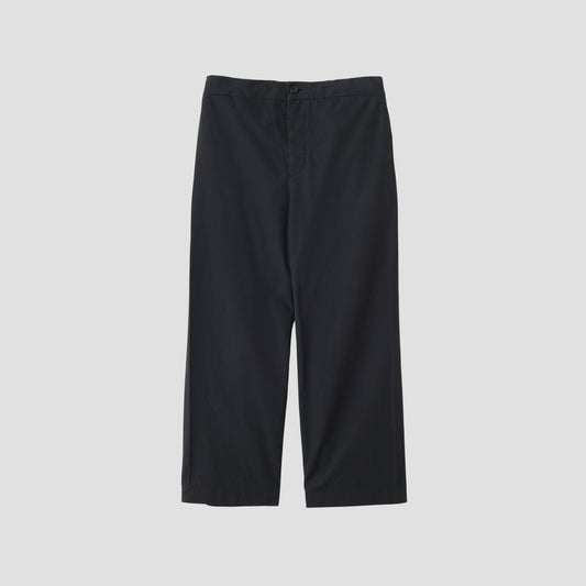 WASHED YARN DYE POPLIN TROUSERS