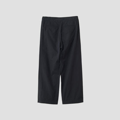 WASHED YARN DYE POPLIN TROUSERS