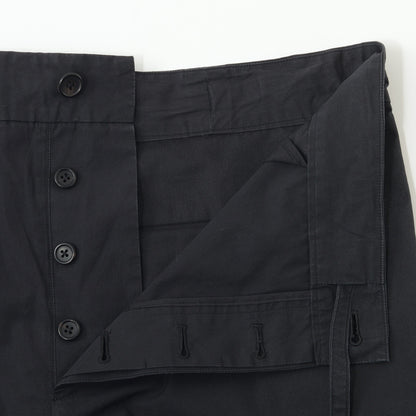 WASHED YARN DYE POPLIN TROUSERS