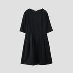 BLACK FLANNEL DRESS