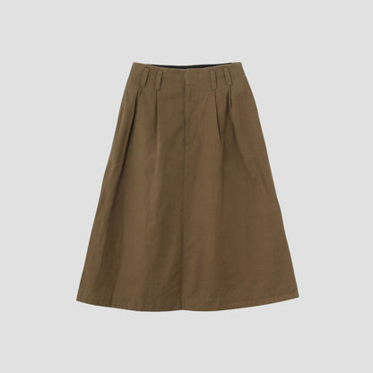LINEN COTTON TWILL SKIRT