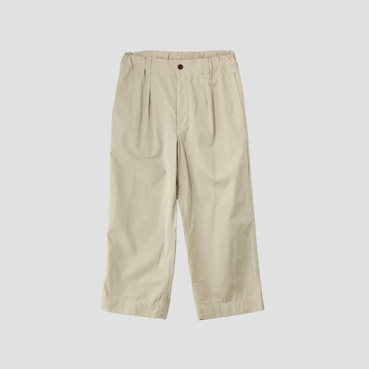 FINE COMPACT COTTON POPLIN TROUSERS