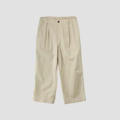 FINE COMPACT COTTON POPLIN TROUSERS